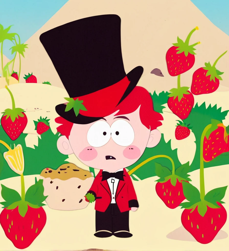 Strawberry Bread Boy, Red Top Hat, Desert 