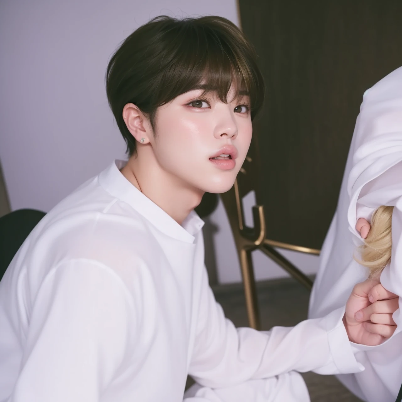 jimin, park jimin, cute face, white skin, blonde hair, cute lips, jimin