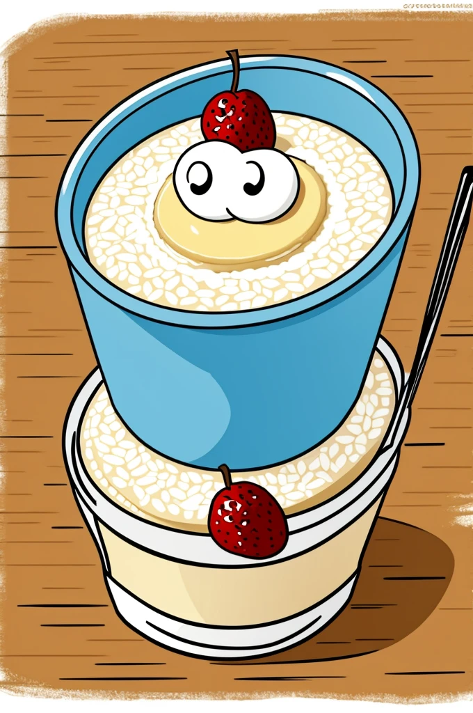 Rice pudding cartoon