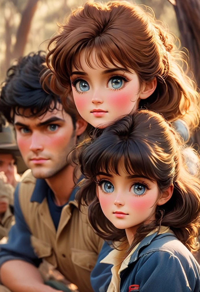 best quality, masterpiece , a very retro vintage kinda look feel 8K,High HD,higher rselutionHigh quality very anime semi realism aussie very 1960s look young outback stockmen males females", soft focus, bokeh, bright color grading, vibrant color grading, close-up portrait ;ifelike based from life rea; ;ife real like very aussie v ery outback looks feel with khaks denims some plaids blues whites 1960s aussie young appealing strong strong looking attractiveoutback stockmen males females, soft focus, bokeh, bright color grading, vibrant color grading, close-up portrait ;ifelike based from life real life real like very aussie very outback looks feel with khakis denims some plaids blues whites lot of khakis with more young women idetifiaby aussie and outback