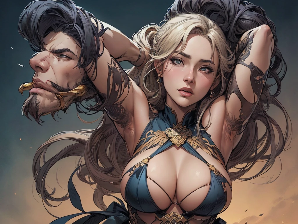 drawing of a woman with many breasts and many breasts, 极其详细的Artgerm, oc commission, highly detailed exquisite fanart, beautiful detailed body and face, detailed fanart, anime character detailed art, commission for high resolution, detailed anime digital art, fofosexyrobutts, style artgerm, por Oliver Sin, concept comic book art, beautiful comic art