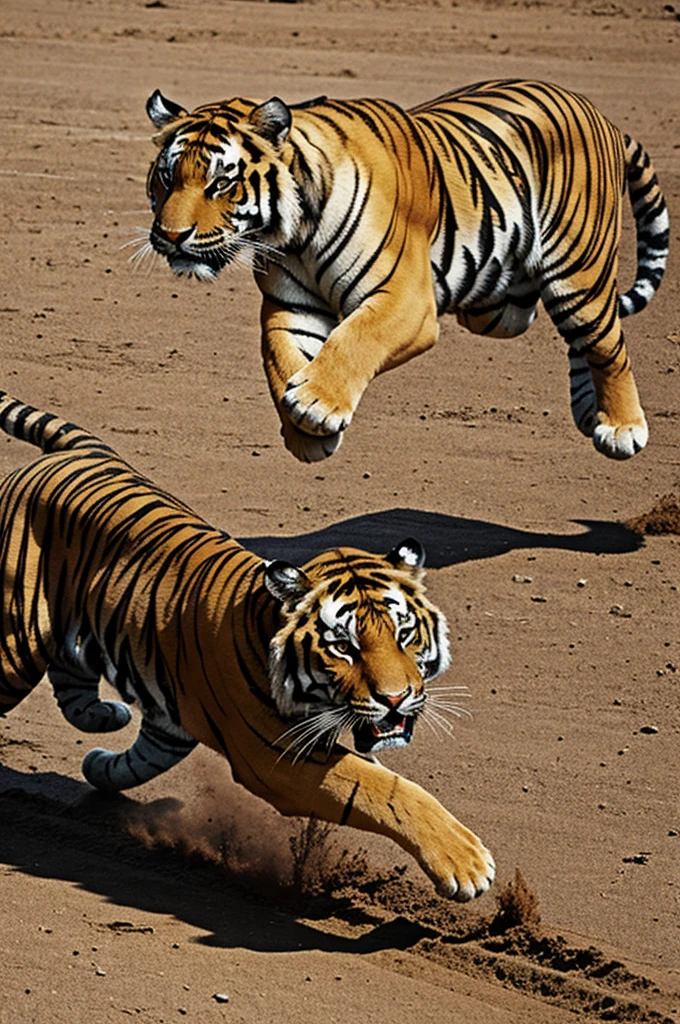 Tiger jumping 