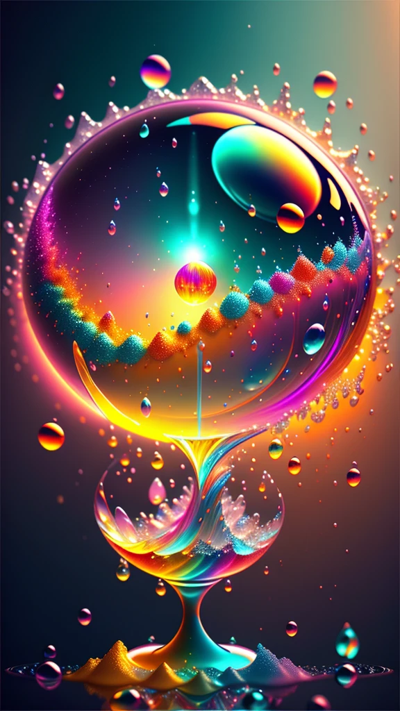 Art by Alberto Severo, Agregar muchos efectos de Dripping y splash multicolores) ,Arafed image of a glowing sphere with water splashing, ball brillante, Colorful Octane Rendering, Crystal Ball, Plasma Balloon, Crystal Ball, Cinema 4D Rendering Color, Magical glowing sphere floating in the air, ball de vidrio, Translucent sphere, ball brillante, ball, Particles of light, AMOLED Wallpapers, Brillante Neon Vray, Greg Rutkowski. Octane Rendering (Art by Alberto Severo,Hay una bola de colores flotando y salpicando agua muchas splash y Dripping muticolores, Super Rendered Octane Render, Rendered in Cinema 4D, Rendered with Cinema4D, Made with Octane Render, Colorful Octane Rendering, Rendering with Octane Rendering, Global Illumination. Visual Effects, Octane Rendering 32K Rendering, Rendered with Cinema 4D Octane, Incredible Octane Rendering, Realistic Octane Rendering Close-up fantasy with water magic, motion, splash, Dripping, (Close-up view ) , Cinematography Lighting, Colorful LED light effect underwater in a swimming pool, splash multicolores, Dripping multicolores, Art by Alberto Seveso, , Ultra-high resolution, Not blurry, texture, 3d, Movie Scenery
