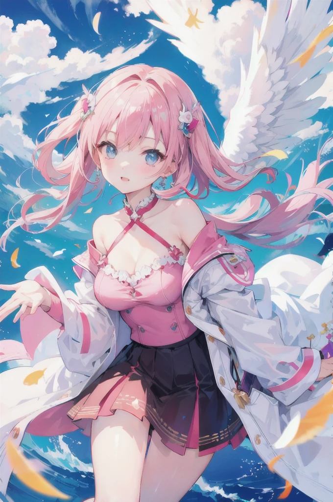 Angel Girl。Flying in the sky。