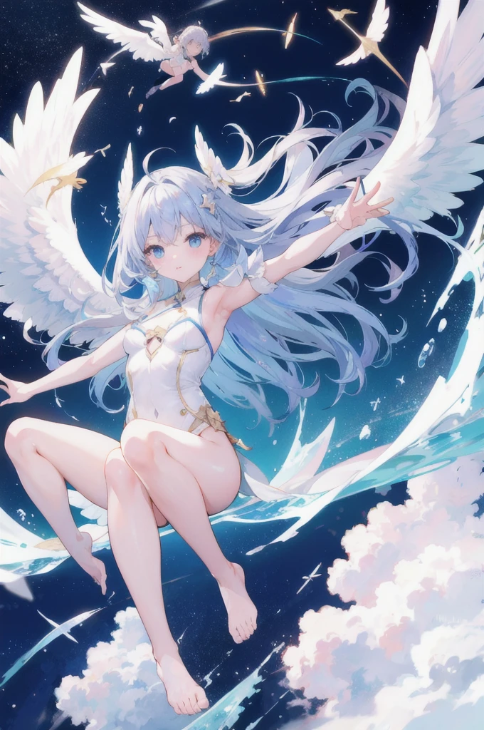 Angel Girl。Flying in the sky。