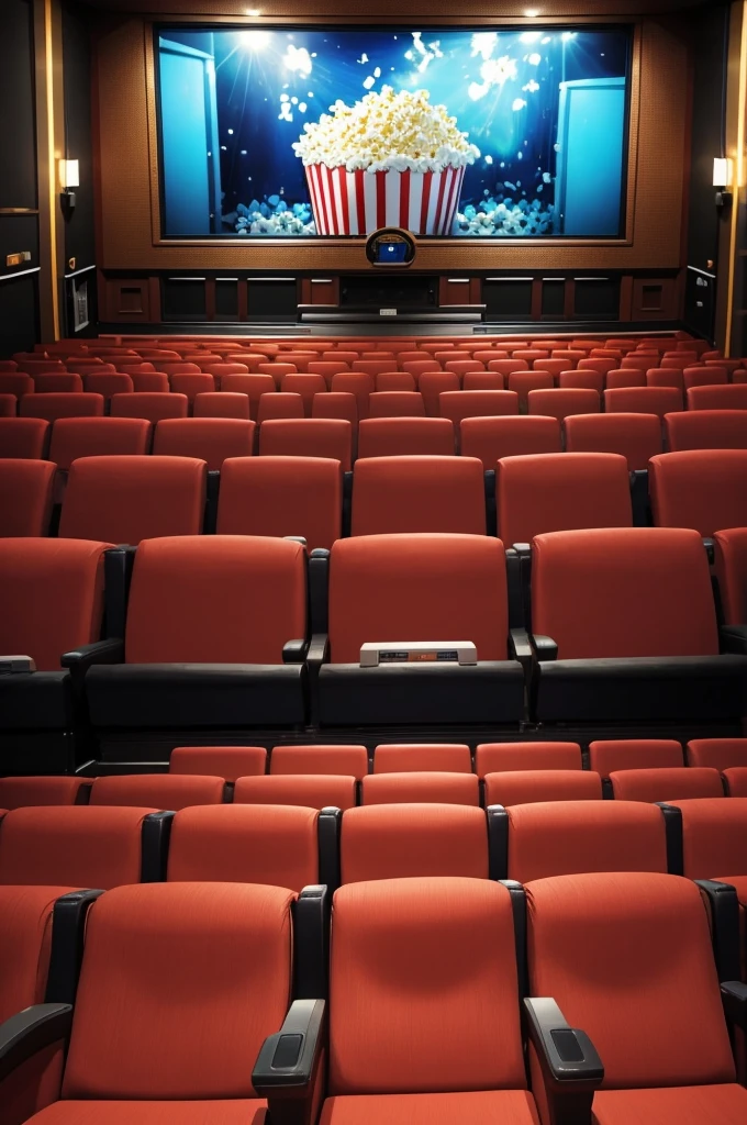 movie theater filled entirely with popcorn