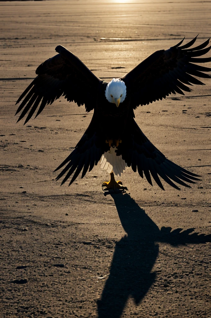 shadow of an eagle.