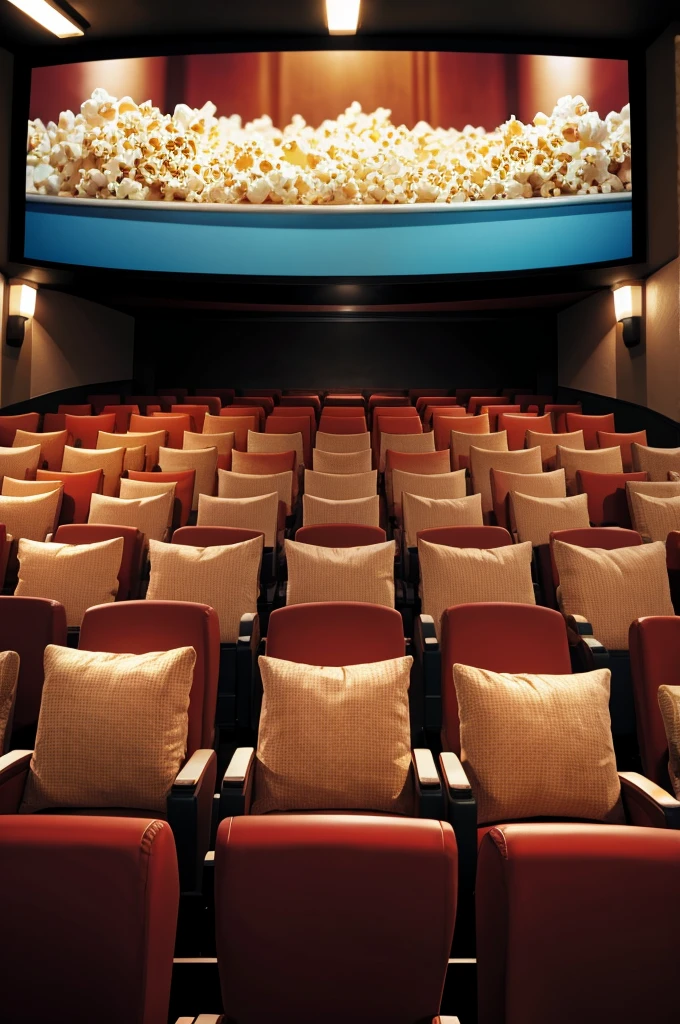 movie theater filled entirely with popcorn