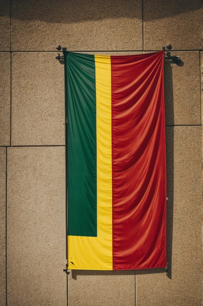Flag with red, yellow, green,