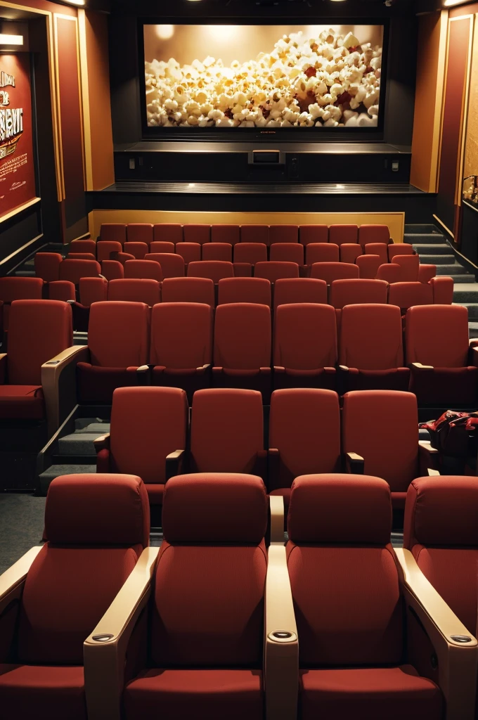 movie theater filled entirely with popcorn