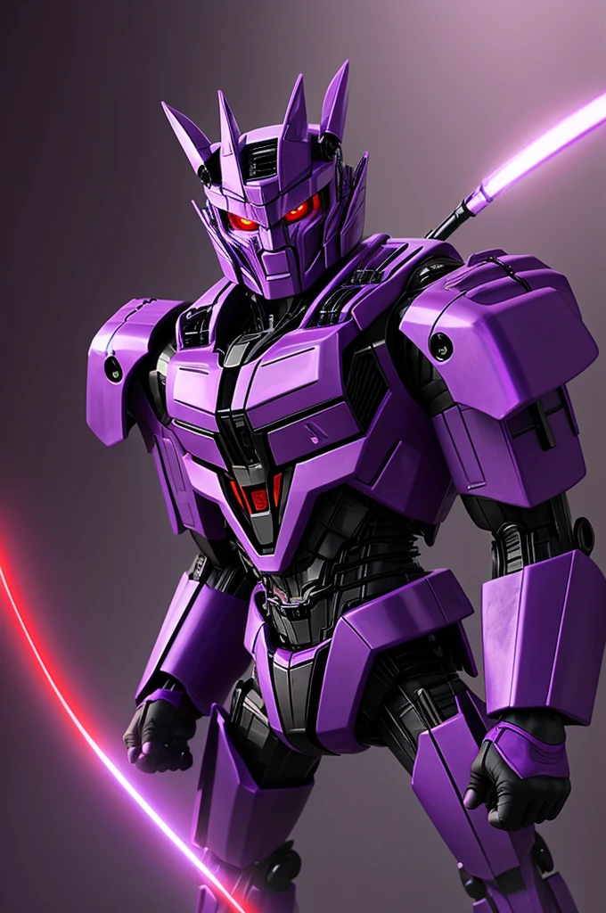 ((Transformer)) ((male)) cute and kawaii ((purple with red eyes)) 