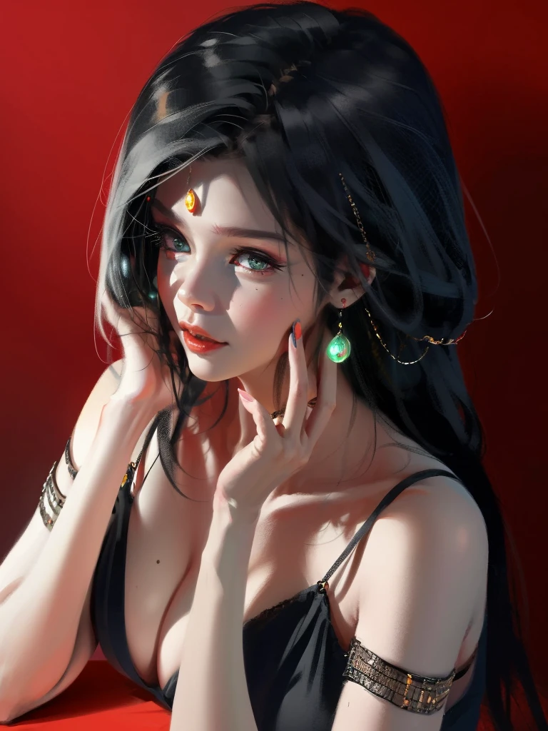 by Wlop,(Masterpiece),(Highest quality:1.4), (Highest Detailed:1.3), (8k very detailed CG unit wallpaper), **high detailed water color potrait, stunning body of savitha bhabhi,body like angela white, big bright eyes,  , glowing tattoos across chest and arms , pale skin ,adorned with eye-catching curves ,breathtaking beauty accentuated by their dazzlingly, dynamic pose, Glamorous,High Fantasy, Hyperrealism ensembles and hint of softness around her navel,depicted in an intricate and highly detailed, with elegant lighting and smooth focus, beautiful  colors, pencil sketches,  Amazing details, One character,photo Realistic,Beautiful composition,perfect female body, (Rendered in ultra-high definition, (UHD) resolution 8K:1.4), perfect beautiful body, nfsw
