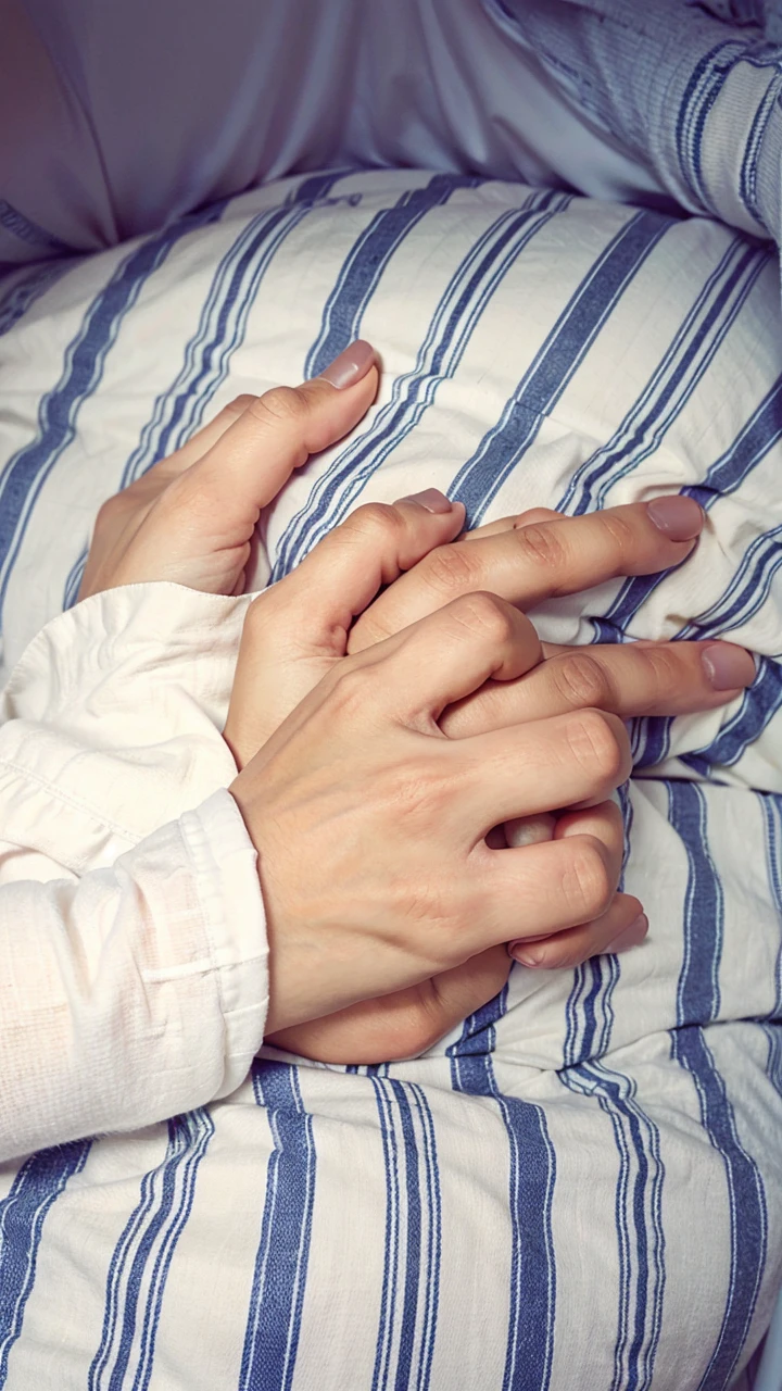 Can you make a realistic image of two hands clasped, but without showing people?