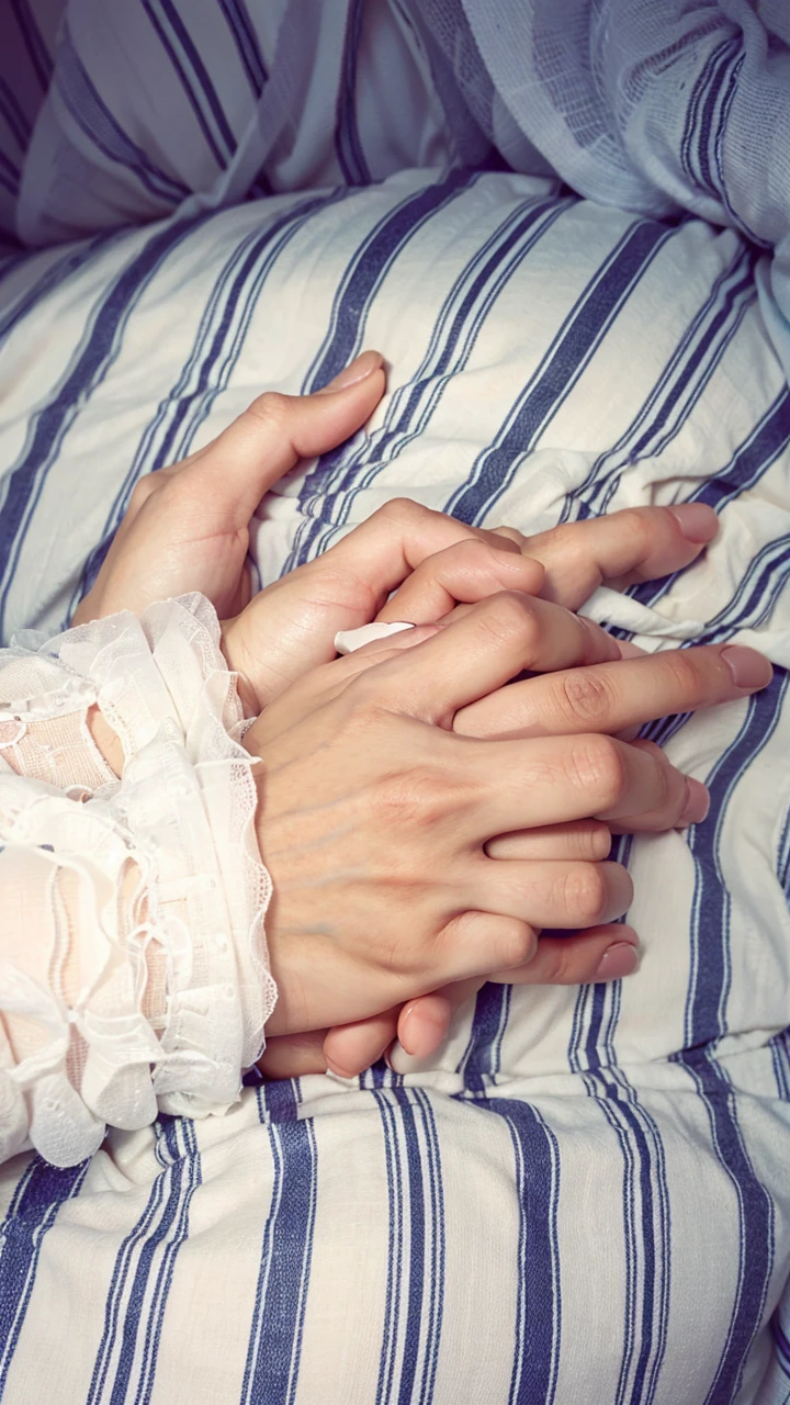 Can you make a realistic image of two hands together while intertwining their fingers?