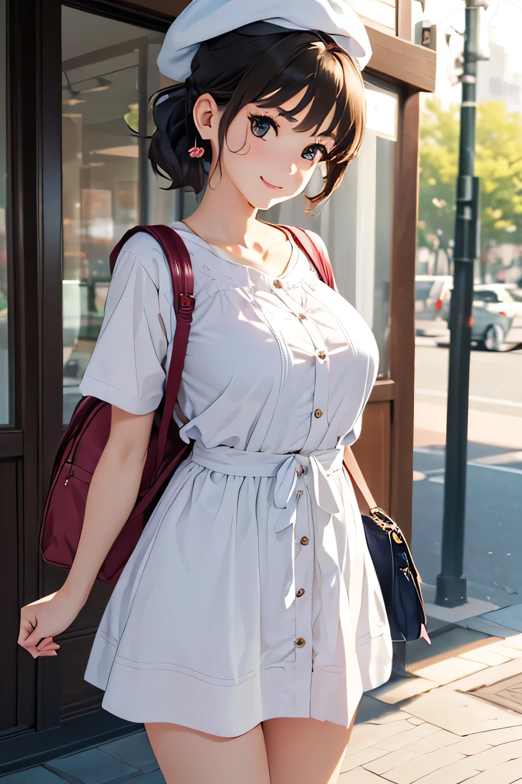 Highest quality、High resolution、Detailed Background、(Beautiful face in every detail:1.4)、Anatomically correct、(Detailed facial expressions)、Teenage beauty、(Huge breasts:1.2)、Perfect body line、cute hair colors、Brown Hair、Black Hair、Braided bob cut、Braided Ponytail、Wavy Hairstyle、well-groomed eyebrows、A fun atmosphere、smile、Amusement park date、

(Two cute girls having fun with friends at an amusement park:1.5)、

Cool dresses and shirt dresses、Shorts or denim shorts、Sandals or sneakers are recommended、
Adding some summery earrings or a necklace is cute.、Wearing a hat can help protect you from the sun and also add a fashion accent.、Shoulder bags and backpacks are recommended、The key points are the light texture and coloring.、cute