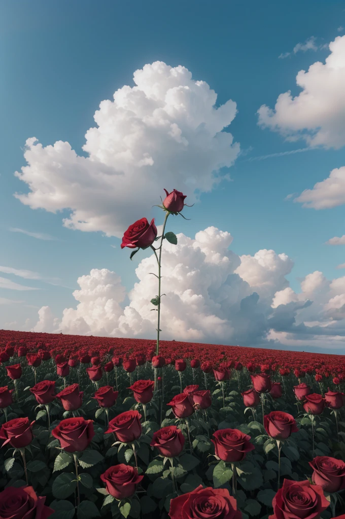 01 bunch of red roses in the wind, image with high resolution and better quality