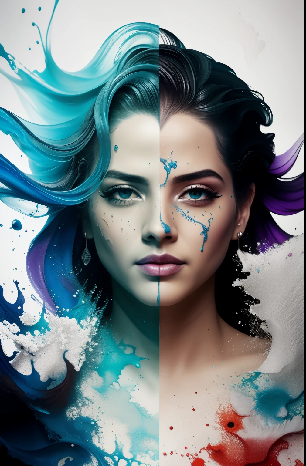Alberto seveso art, water ink, ink water, ink cloud, alberto seveso art, loose painting style, intricate detail, cinematic lighting, octane render, 8k render, volumetric lighting