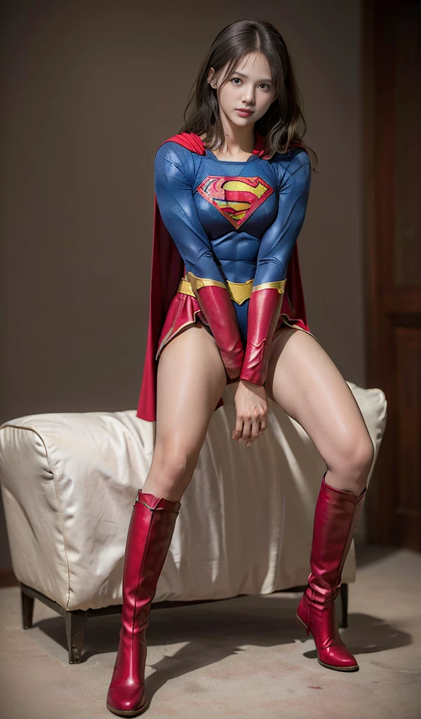 No background、(((Beautiful legs in black tights.)))、(((Legally express the beauty of your smile)))、((((Make the most of your original images)))、(((体にぴったりフィットするSupergirl Costume)))、(((Supergirl Costume)))、(((short and beautiful hair)))、(((suffering)))、(((Please wear black tights....、Wear red boots)))、((Best image quality、8K))、((Highest quality、8K、masterpiece:1.3))、(((Preserve background )))、Sharp focus:1.2、Beautiful woman with perfect figure:1.4、Slim Abs:1.2、Wet body:1.5、Highly detailed face and skin texture、8K