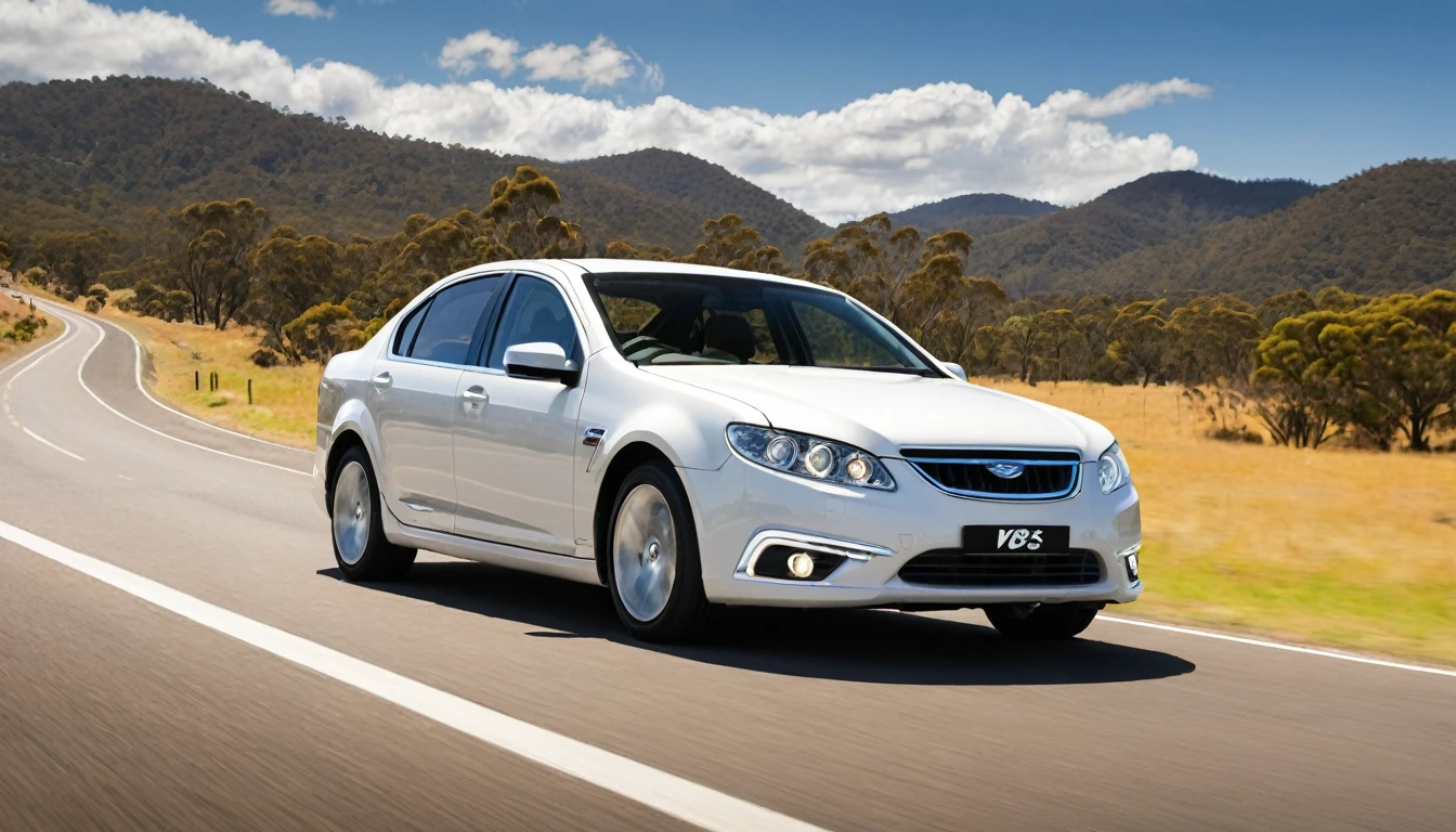 Falcon Kangaroo (Sedan V8, Four Doors)
2008:
Exterior Design: Inspired by the robust and aerodynamic style of Australian sedans of the time, with fluid lines and an appearance that conveys power and elegance.
Engine: Equipped with a powerful V8 engine, capable of offering exceptional performance both on urban roads and on long journeys.
Interior: Focused on comfort and technology, with high quality finishes and generous space for passengers and luggage.
Technology: Includes advanced features for connectivity and entertainment, in line with market expectations at the time.