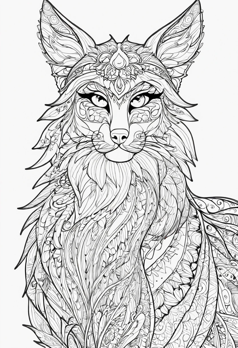 dejaar marjen de sangria in a coloring page with a random animal coloring in black and white, Coloring book outline, Detailed line art, clean coloring book page, stylized lines, art outline, detailed drawing in 4k, line art coloring page, detailed art, hyper Detailed line art, detailed digital drawing, Coloring Pages, coloring pages, extremely fine ink line