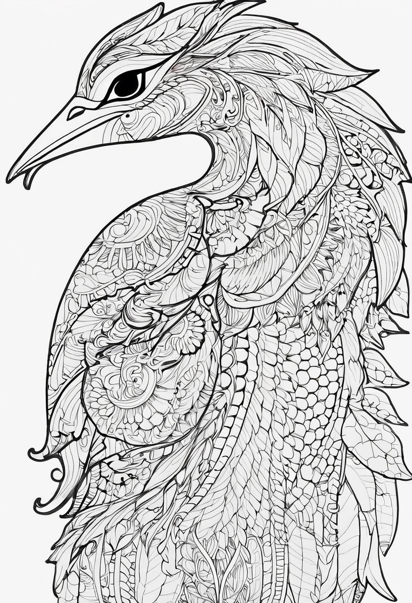 dejaar marjen de sangria in a coloring page with a random animal coloring in black and white, Coloring book outline, Detailed line art, clean coloring book page, stylized lines, art outline, detailed drawing in 4k, line art coloring page, detailed art, hyper Detailed line art, detailed digital drawing, Coloring Pages, coloring pages, extremely fine ink line