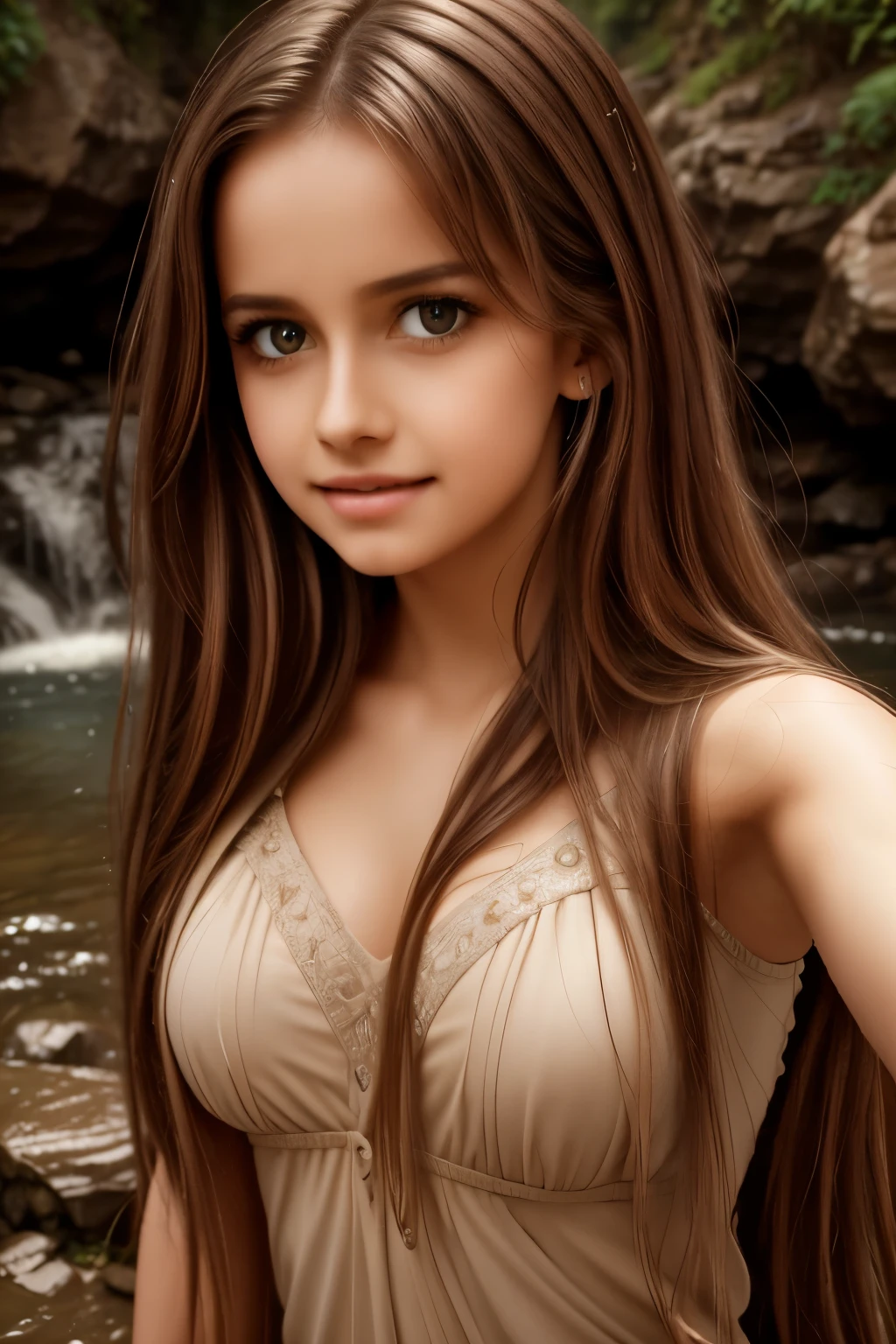 ful body photo photoshoot, boys and a girls taking a selfie near a waterfall, detailed portrait, beautiful eyes and lips, high quality, realistic, photorealistic, 8k, detailed background, beautiful waterfall scene, natural lighting, vibrant colors, dynamic composition, cinematic