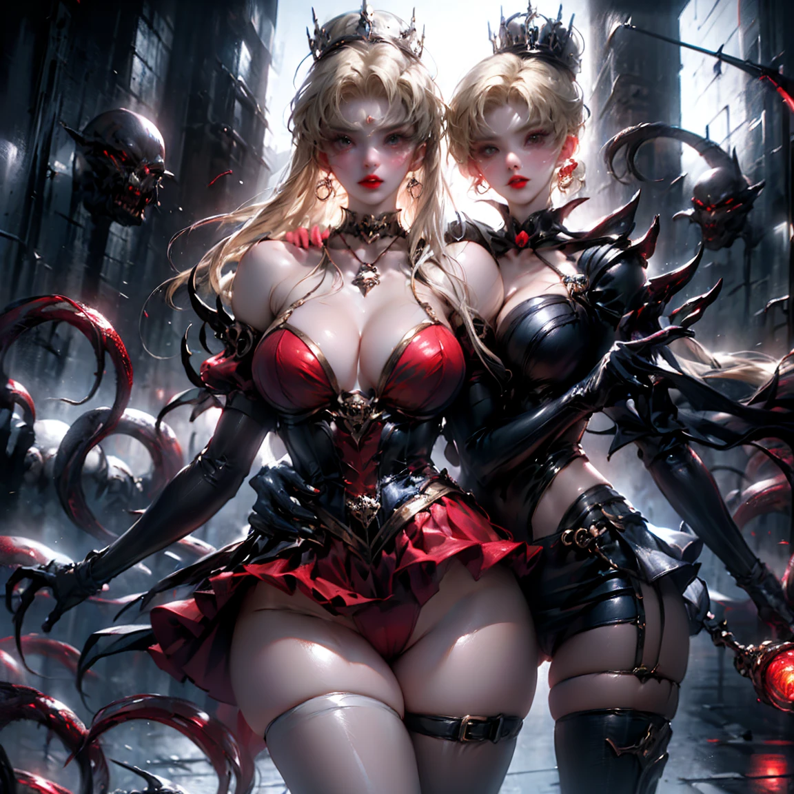 Ultra-clear,Super Resolution,Cute girl,Two girls close contact, 2 girls hugging,Two complete female bodies, Complete two female bodies, Female Love,Sexy, Off-shoulder, window, The rear window is backlit, (Rim Light), Deep understanding, lust, Very shy, ( Reflector lamp), Long legs and chest), Slim waist, Perfect body, Perfect hands, blond hair, purity, Jewelry, necklace, Earrings and Nipple Rings, crown, bookshelf, teapot, Magic Items,Mirror,snake,Tentacles,Cthulhu,Mucus,occultism,Low-light photography, Hip chuck, Glowing skin, Almost no clothes, 只穿Translucent clothing,Almost naked,Lopez, Pretty face, Sexual arousal, Sexual Expression, Hazy Beauty, Camel toe, Anatomically correct, 全身Female Love, Slender legs and waist,Big breasts and thin waist: 2,Sharp focus,The bones are straight,Correct body anatomy,Perfect anatomy,Bigger breasts,Big breasts are beautiful,Big Breasts,Especially huge,Sexual Positions,Translucent clothing,High slit,Sexy bulge,Thin legs,Thin ankles,Dramatic lighting,Vibrant details,Red Eyeshadow,make up,Full lips,Red lips, Super short hair,chiffon,Tight waistband,chiffon手套,see through:2.0,blush,淡粉色Camel toe,Sex slave,Lewd,bursting massive breasts, Sex addict,flush,Less clothing area