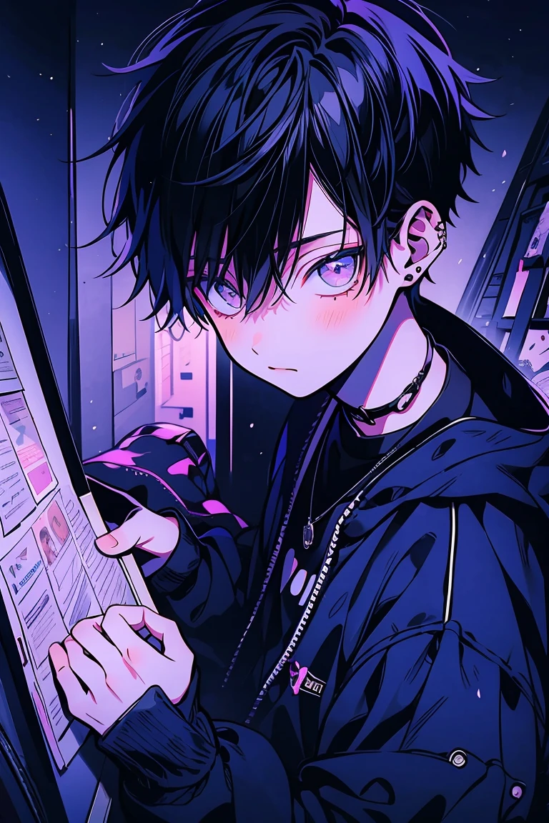 age boy in a dark room, With your creative mind, Think about your options for what you want to be in the future, As a writer, designer