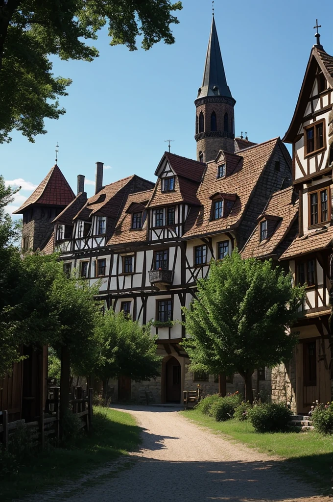 Generates an Eastern European town in medieval times, sleepy hollow style
