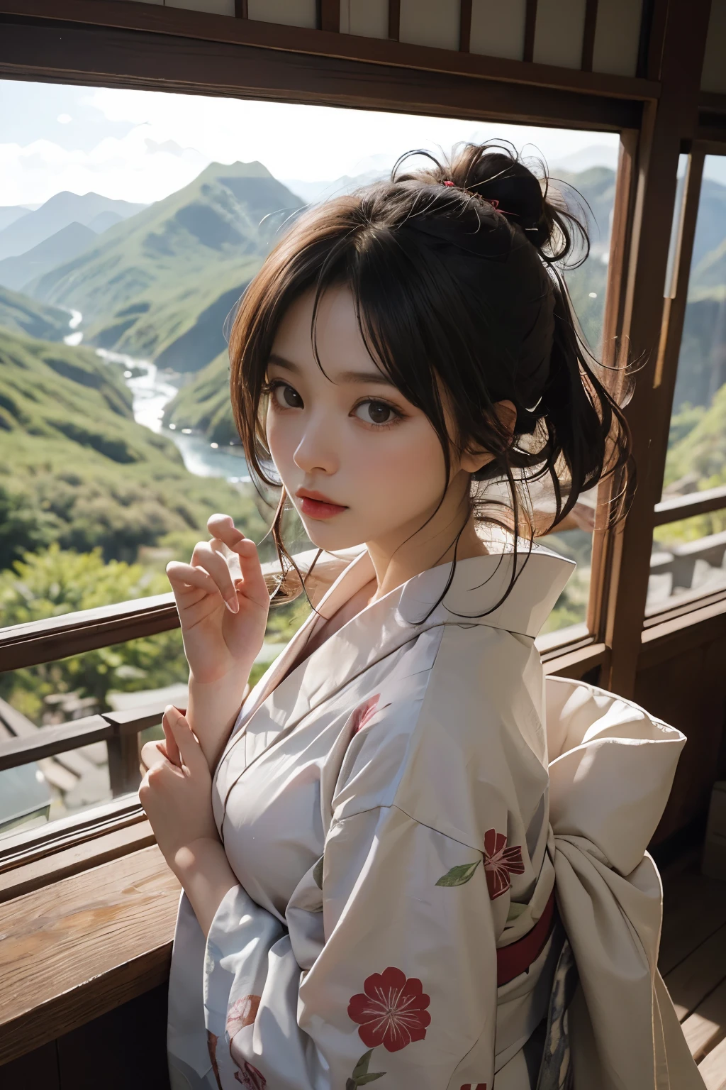 Beautiful Skin、Junko Ishihara,Over Amagi,Prostitute,Edo Period,Joren Falls,Flame of Love,Disheveled Japanese clothing,In the mountains,The twists and turns of the deep mountains,