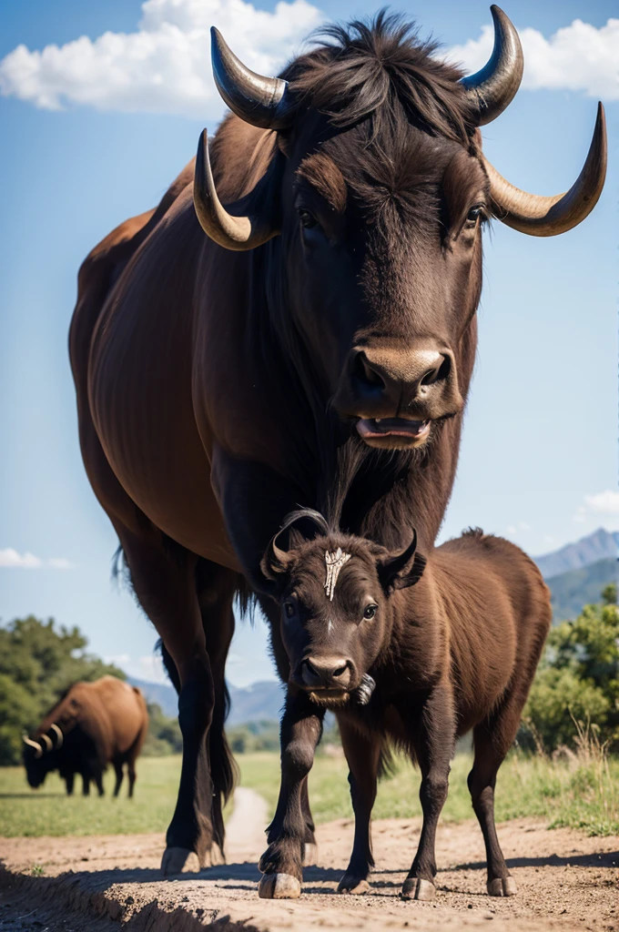 Buffalo and ant