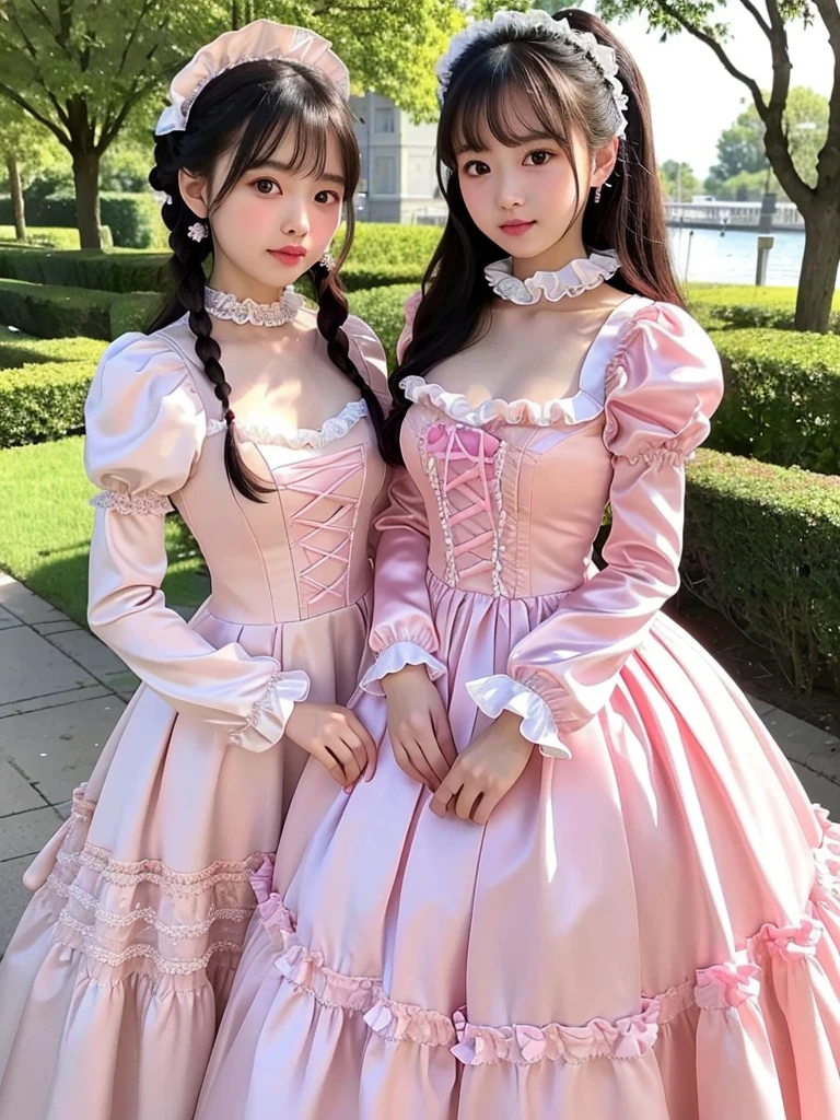 highest quality, masterpiece, highest resolution, artwork, super それにget used to it, many get used to it, get used to it, それにget used to it, 3K realistic photos,Super detailed baby face,both are princesses,Full length ball gown dress with hoop skirt,ruffled yoke collar,Detailed chest braided ribbon,puff sleeves,long sleeve,((Lolita style hot pink detailed princess satin dress、Comes with lots of frills and ribbons。)),crazy'colorful fashion,shiny silk satin dress,soft and smooth silk satin fabric,luxury,long blonde hair,blue eyes,white skin european,pajamas,((inside the palace)),Princess dancing happily,gorgeous flowing dress,Detailed white ruffles and lace,
INFO
Size
2048X2048
Date
Feb 27, 2024
Mode
Default
Type
upscale
Checkpoint&LoRA
Checkpoint
Beautiful Realistic Asians
#Product Design