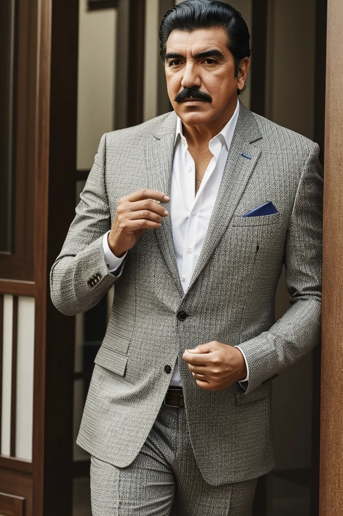 Vicente Fernández dressed in a Samuray suit 