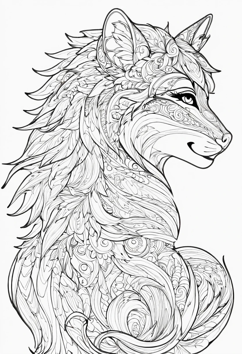 complete image within a margin around the image, leave indentation margin on a coloring page with a random animal coloring in black and white, Coloring book outline, Detailed line art, clean coloring book page, stylized lines, art outline, detailed drawing in 4k, line art coloring page, detailed art, hyper Detailed line art, detailed digital drawing, Coloring Pages, coloring pages, extremely fine linear ink iamgen when centered