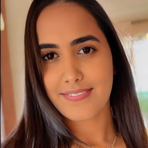 Instagram photo, close-up of the face of a 15-year-old woman in a white brar, long hair, cleavage, (large breasts:1.3), brow skin, (smile:0,4), strong shadows, (high, high details, full sharp:1.2),