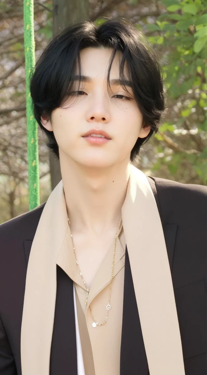 Up close up of a person with black hair, min yoongi, with your hand on the side of your face, min yoongi