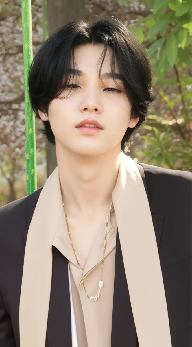 Up close up of a person with black hair, min yoongi, with your hand on the side of your face, min yoongi