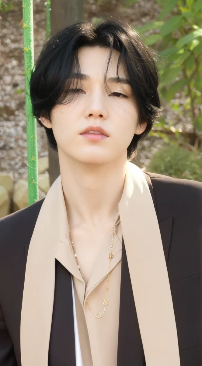 Up close up of a person with black hair, min yoongi, with your hand on the side of your face, min yoongi