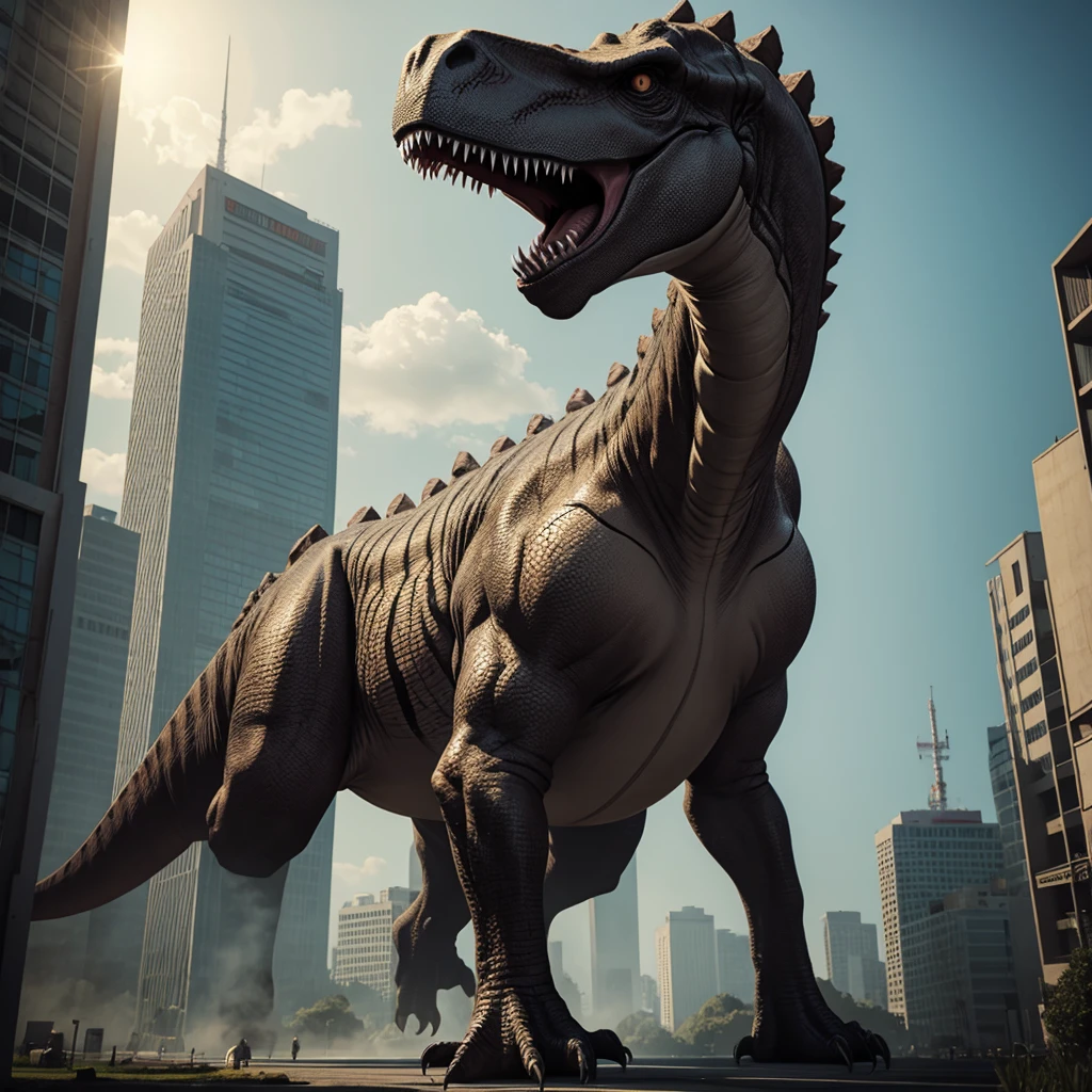 Scary towering dinosaur