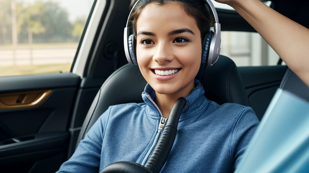 "Transform Your Daily Tasks with Audible!"
Background: A dynamic background that incorporates elements of commuting, working out, and doing chores (e.g., a car, headphones, a book, and a vacuum cleaner).
Main Image: A person wearing headphones, looking excited and immersed in an audiobook, with a background that transitions from mundane tasks to thrilling adventures.
