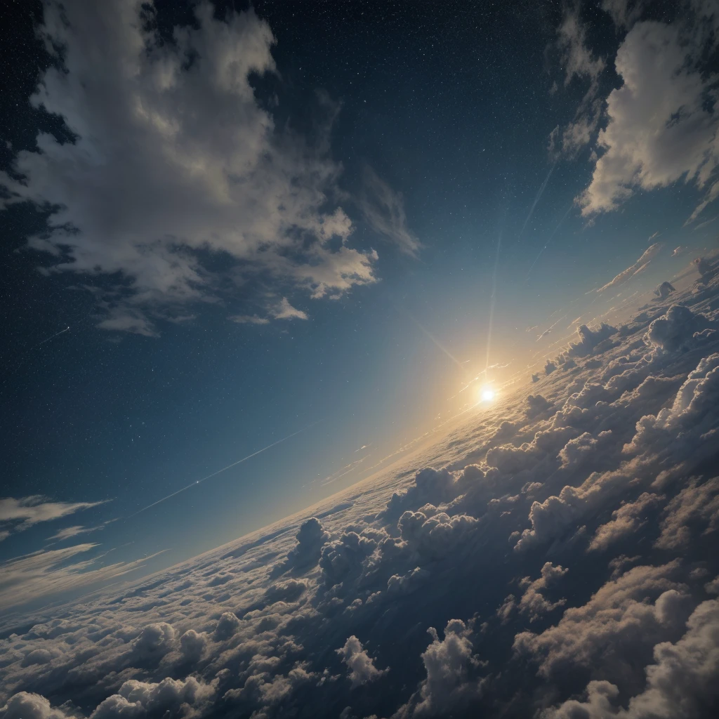 

1. **ocean**: A vast expanse of salt water.
2. **Common islands**: Small islands scattered across the ocean.
3. **white sky**: a clear sky, no clouds.
4. **sea of clouds**: A dense layer of clouds that resembles a sea.
5. **celestial islands**: Imaginary islands in the sky, maybe made of clouds or stars.
6. **Shattered sky**: A tumultuous sky, with dark and fragmented clouds.
.