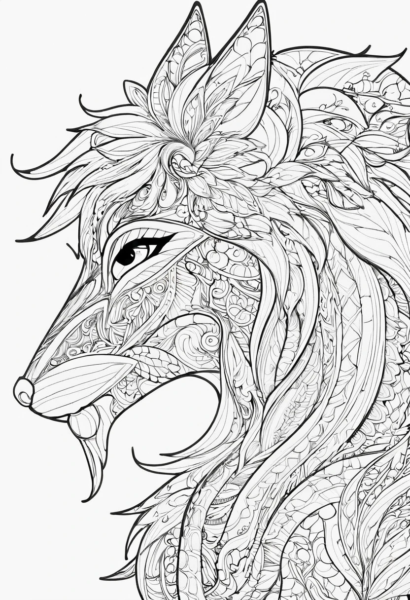 complete image within a margin around the image, leave indentation margin on a coloring page with a random animal coloring in black and white, Coloring book outline, Detailed line art, clean coloring book page, stylized lines, art outline, detailed drawing in 4k, line art coloring page, detailed art, hyper Detailed line art, detailed digital drawing, Coloring Pages, coloring pages, extremely fine linear ink iamgen when centered