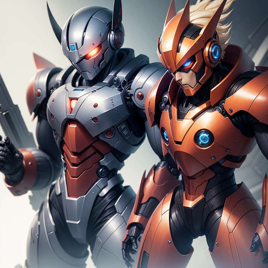 Anime style robot man character