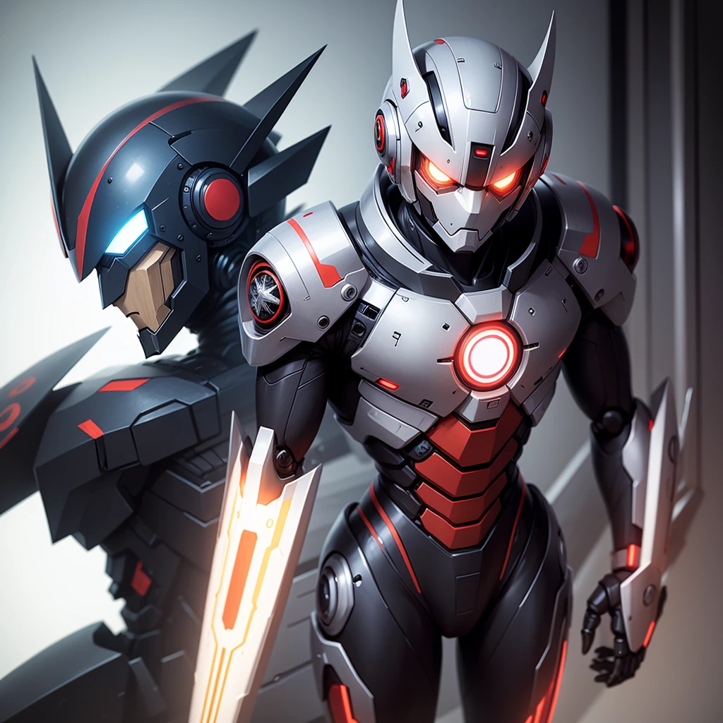 Anime style robot man character