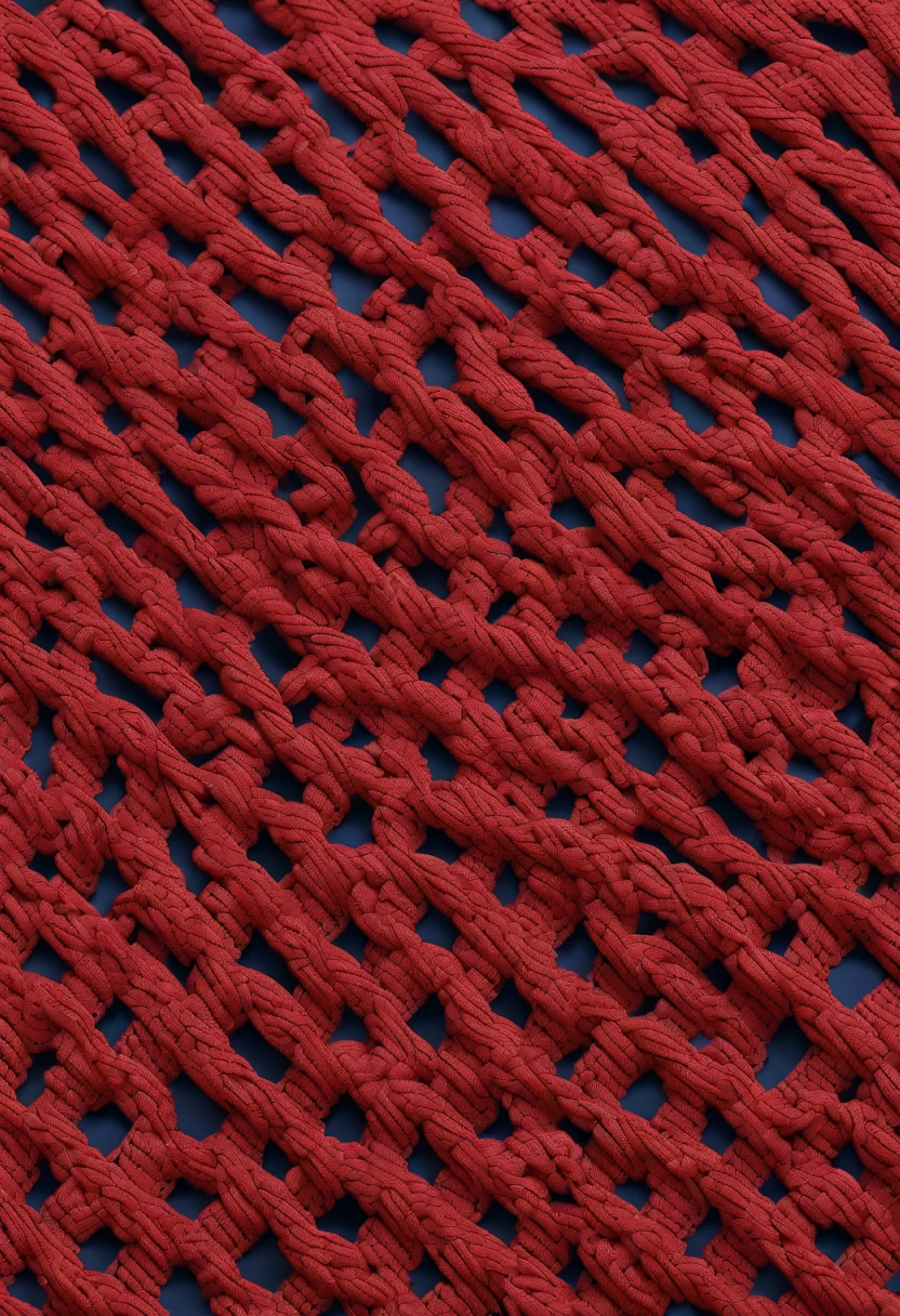 thread becoming interwoven jacquard nylon with cotton webbing, render, 8k