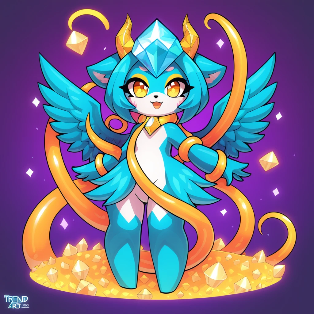 Aldis, Trendsetting Seraph in tentacle diamond art style