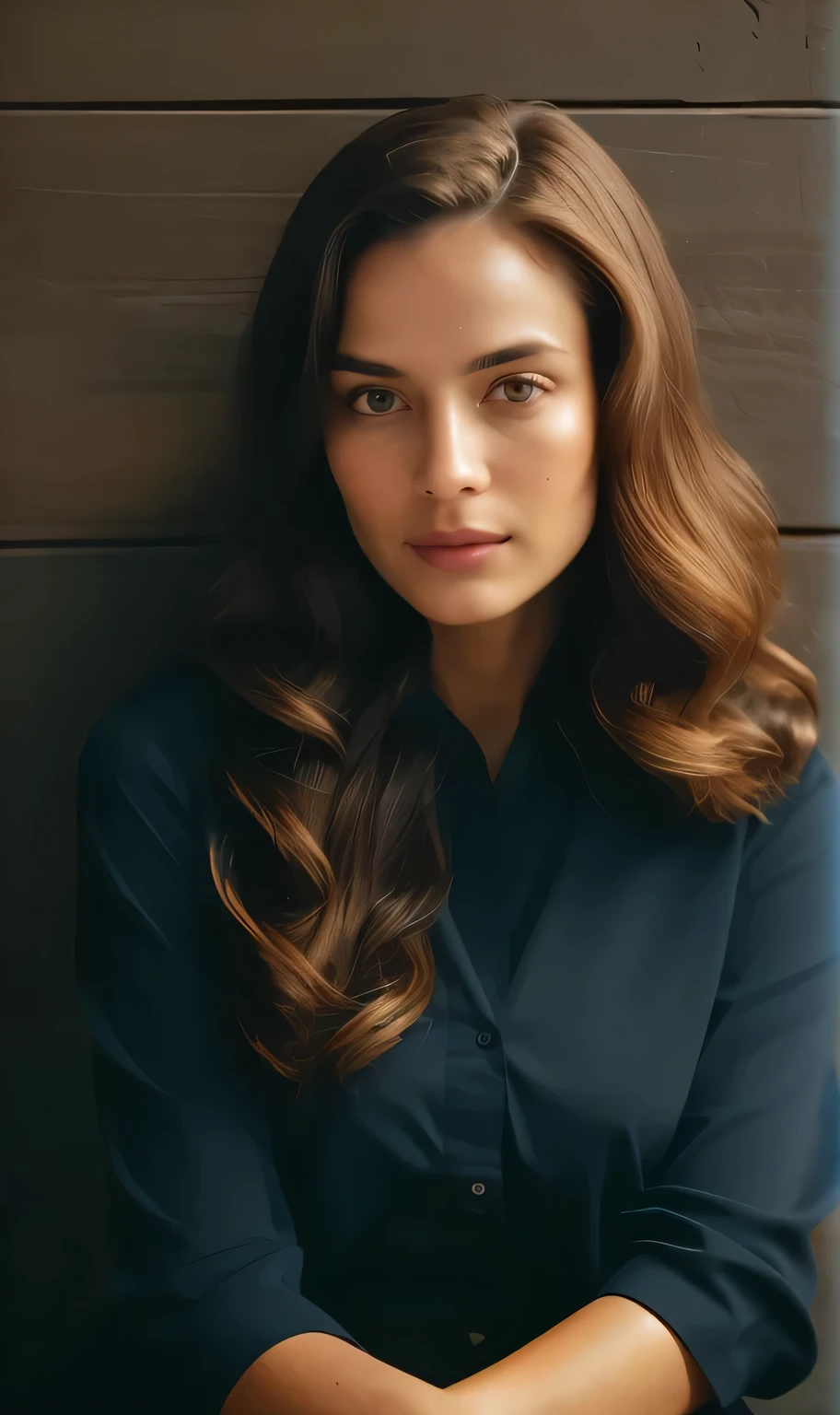 beautiful female, closeupper body, middle shot,analog film photo solo, realistic, ((vintage photo)), ((woman)), (((long middle-part slight wave Hairstyle))), ((dark brown oversized shirt)), masterpiece portrait photo of a woman with faded blue jeans, comfort fit, gorgeous mixed race, she's sitting on a on man's lap ,her feet on the cobblestone street, ceramic potted sculptures, painted wood branches, lining fabric sheer, lovely private nook, , relaxed and posing, beautiful facial features, looking at the camera, hazel eyes, some blush on her cheeks, medium length curly brown hair, 4k RAW, best quality skin details, ultra-detailed, highly detailed eyes, detailed skin pores, intricate eye details, ((dynamic pose)), high detailed, (cinematic shot:1.3), PA7_Human-Likeness, PA7_Photo, clear facial features, pastel themed colorgrade . faded film, desaturated, 35mm photo, grainy, vignette, vintage, Kodachrome, highly detailed,