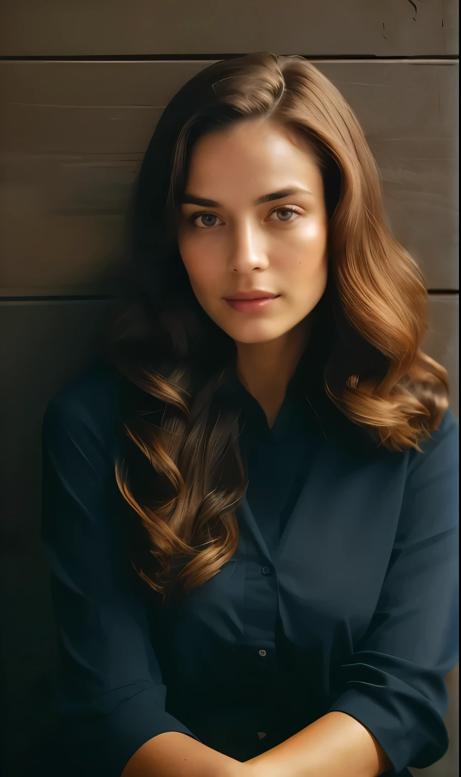 beautiful female, closeupper body, middle shot,analog film photo solo, realistic, ((vintage photo)), ((woman)), (((long middle-part slight wave Hairstyle))), ((dark brown oversized shirt)), masterpiece portrait photo of a woman with faded blue jeans, comfort fit, gorgeous mixed race, she's sitting on a on man's lap ,her feet on the cobblestone street, ceramic potted sculptures, painted wood branches, lining fabric sheer, lovely private nook, , relaxed and posing, beautiful facial features, looking at the camera, hazel eyes, some blush on her cheeks, medium length curly brown hair, 4k RAW, best quality skin details, ultra-detailed, highly detailed eyes, detailed skin pores, intricate eye details, ((dynamic pose)), high detailed, (cinematic shot:1.3), PA7_Human-Likeness, PA7_Photo, clear facial features, pastel themed colorgrade . faded film, desaturated, 35mm photo, grainy, vignette, vintage, Kodachrome, highly detailed,
