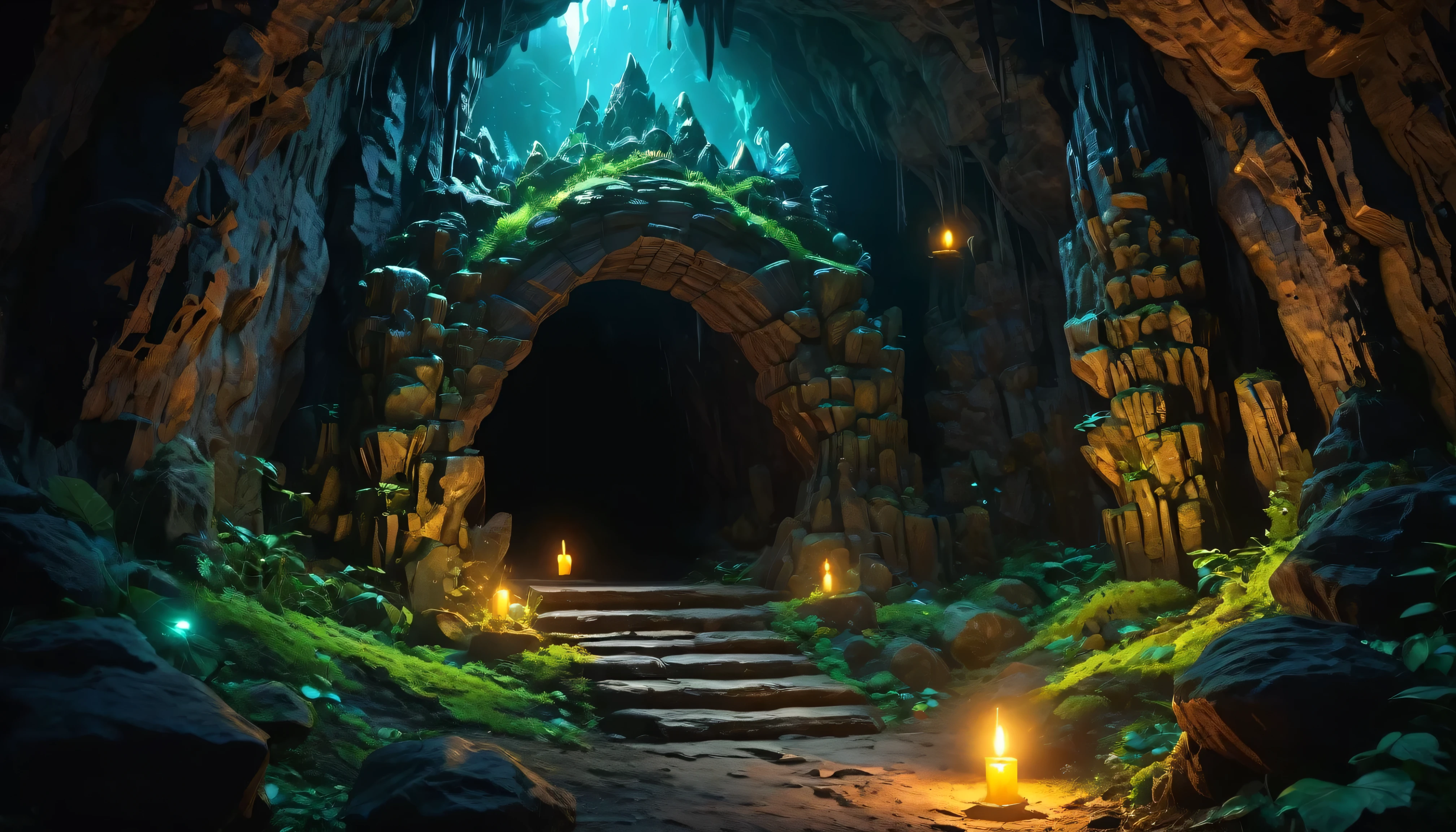 (anime, fantasy), (best quality, high resolution, depth of filed, HDR:1.2), (cave, stalagmite, goblin liar, small tunnel, isolated tunnel, dark tunnel: 1.5,), vibrant colors, spooky, enchanted, goblin totem, black magic atmosphere, extremely detailed, intricate, delicate, dark fantasy, bokeh, cinematic lighting, 8k, high quality