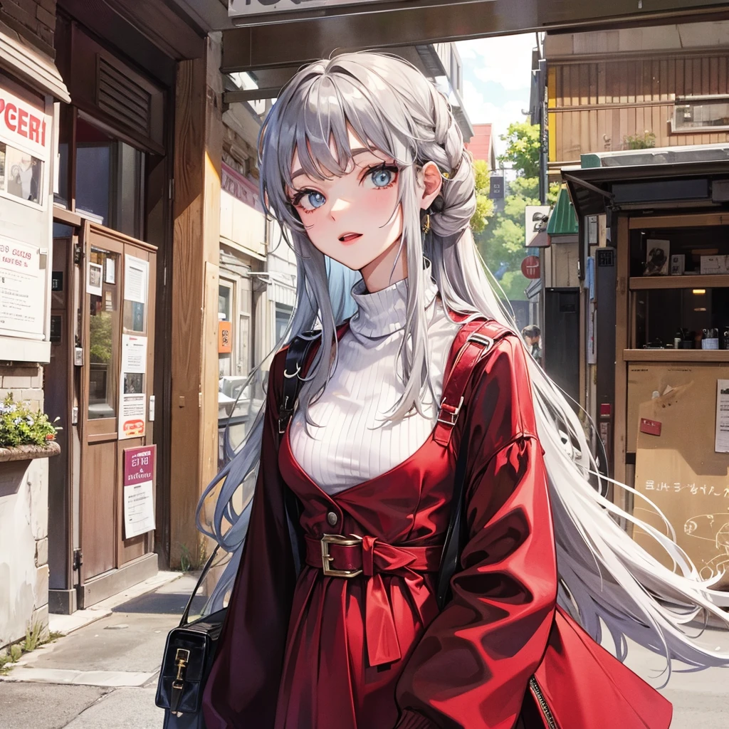 open-chestsweater dress